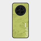 Customized luxury Mint Green leaves Glass Case Cover For Realme Narzo 70 Pro 5G