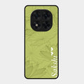 Customized luxury Mint Green leaves Glass Case Cover For Redmi Note 15 Pro 5G
