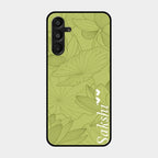 Customized luxury Mint Green leaves Glass Case Cover For Samsung Galaxy A16 5G