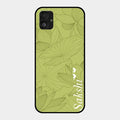 Customized luxury Mint Green leaves Glass Case Cover For Samsung Galaxy F14 5G
