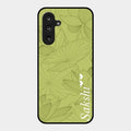 Customized luxury Mint Green leaves Glass Case Cover For Samsung Galaxy F16 5G