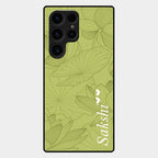 Customized luxury Mint Green leaves Glass Case Cover For Samsung Galaxy S26 Ultra 5G
