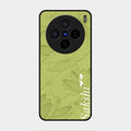 Customized luxury Mint Green leaves Glass Case Cover For Vivo X200 5G