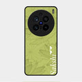 Customized luxury Mint Green leaves Glass Case Cover For Vivo X200 Pro 5G