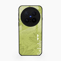 Customized luxury Mint Green leaves Glass Case Cover For Vivo X300 Pro 5G