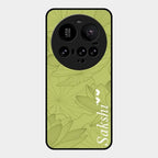Customized luxury Mint Green leaves Glass Case Cover For Xiaomi 15 Ultra 5G
