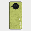 Customized luxury Mint Green leaves Glass Case Cover For Xiaomi Mi 10I 5G