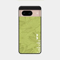 Customized luxury Mint Green leaves Glossy Metal Case Cover For Google Pixel 8 5G