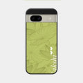Customized luxury Mint Green leaves Glossy Metal Case Cover For Google Pixel 8A 5G