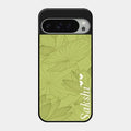 Customized luxury Mint Green leaves Glossy Metal Case Cover For Google Pixel 9 Pro Xl