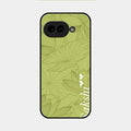 Customized luxury Mint Green leaves Glossy Metal Case Cover For Google Pixel 9A 5G