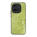 Customized luxury Mint Green leaves Glossy Metal Case Cover For iQOO 15 5G