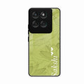 Customized luxury Mint Green leaves Glossy Metal Case Cover For Motorola Edge 60 Pro 5G