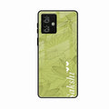 Customized luxury Mint Green leaves Glossy Metal Case Cover For Motorola G64 5G