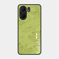 Customized luxury Mint Green leaves Glossy Metal Case Cover For Oppo A5X 5G