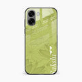 Customized luxury Mint Green leaves Glossy Metal Case Cover For Oppo K14x 5G
