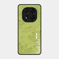 Customized luxury Mint Green leaves Glossy Metal Case Cover For Poco X7 5G
