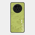 Customized luxury Mint Green leaves Glossy Metal Case Cover For Realme 13 5G