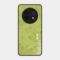 Customized luxury Mint Green leaves Glossy Metal Case Cover For Realme 13 Plus 5G