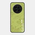 Customized luxury Mint Green leaves Glossy Metal Case Cover For Realme Narzo 70 Pro 5G