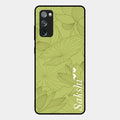 Customized luxury Mint Green leaves Glossy Metal Case Cover For Samsung Galaxy S20 Fe 5G