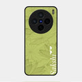 Customized luxury Mint Green leaves Glossy Metal Case Cover For Vivo X200 5G