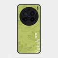Customized luxury Mint Green leaves Glossy Metal Case Cover For Vivo X200 Pro 5G