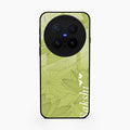 Customized luxury Mint Green leaves Glossy Metal Case Cover For Vivo X300 Pro 5G