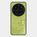 Customized luxury Mint Green leaves Glossy Metal Case Cover For Xiaomi 15 Ultra 5G