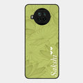 Customized luxury Mint Green leaves Glossy Metal Case Cover For Xiaomi Mi 10I 5G