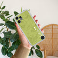Customized luxury Mint Green leaves Transparent Silicon Case For CMF by Nothing Phone 2 Pro