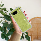 Customized luxury Mint Green leaves Anti Yellow Case For Google Pixel 8 5G