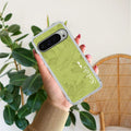 Customized luxury Mint Green leaves Transparent Silicon Case For Google Pixel 9 Pro XL