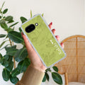 Customized luxury Mint Green leaves Anti Yellow Case For Google Pixel 10a 5G