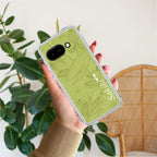 Customized luxury Mint Green leaves Anti Yellow Case For Google Pixel 10a 5G