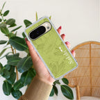 Customized luxury Mint Green leaves Transparent Silicon Case For Google Pixel 8 Pro 5G