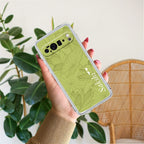 Customized luxury Mint Green leaves Anti Yellow Case For Google Pixel 10 Pro XL
