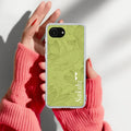 Customized luxury Mint Green leaves Anti Yellow Clear Case For iPhone 17e
