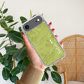 Customized luxury Mint Green leaves Transparent Silicon Case For iPhone 17 Air