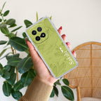 Customized luxury Mint Green leaves Transparent Silicon Case For iQOO - ShopOnCliQ