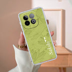 Customized luxury Mint Green leaves Transparent Silicon Case For iQOO Neo 10 5G