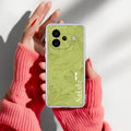 Customized luxury Mint Green leaves Transparent Silicon Case For iQOO Neo 10R 5G