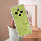 Customized luxury Mint Green leaves Transparent Silicon Case For iQOO - ShopOnCliQ