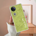 Customized luxury Mint Green leaves Transparent Silicon Case For iQOO Z10R 5G