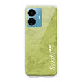 Customized luxury Mint Green leaves Transparent Silicon Case For iQOO Z6 Lite 5G