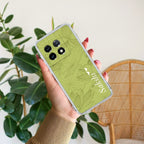 Customized luxury Mint Green leaves Anti Yellow Case For OnePlus 11R 5G