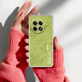 Customized luxury Mint Green leaves Transparent Silicon Case For OnePlus 12R 5G