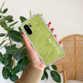 Customized luxury Mint Green leaves Transparent Silicon Case For OnePlus 15R 5G
