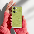 Customized luxury Mint Green leaves Transparent Silicon Case For OnePlus Nord 3 5G