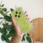 Customized luxury Mint Green leaves Anti Yellow Case For Oppo F31 Pro 5G